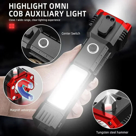 High-Power Versatile, Rechargeable, Multifunctional 1200mAh LED Flashlight - For Your Lighting Needs